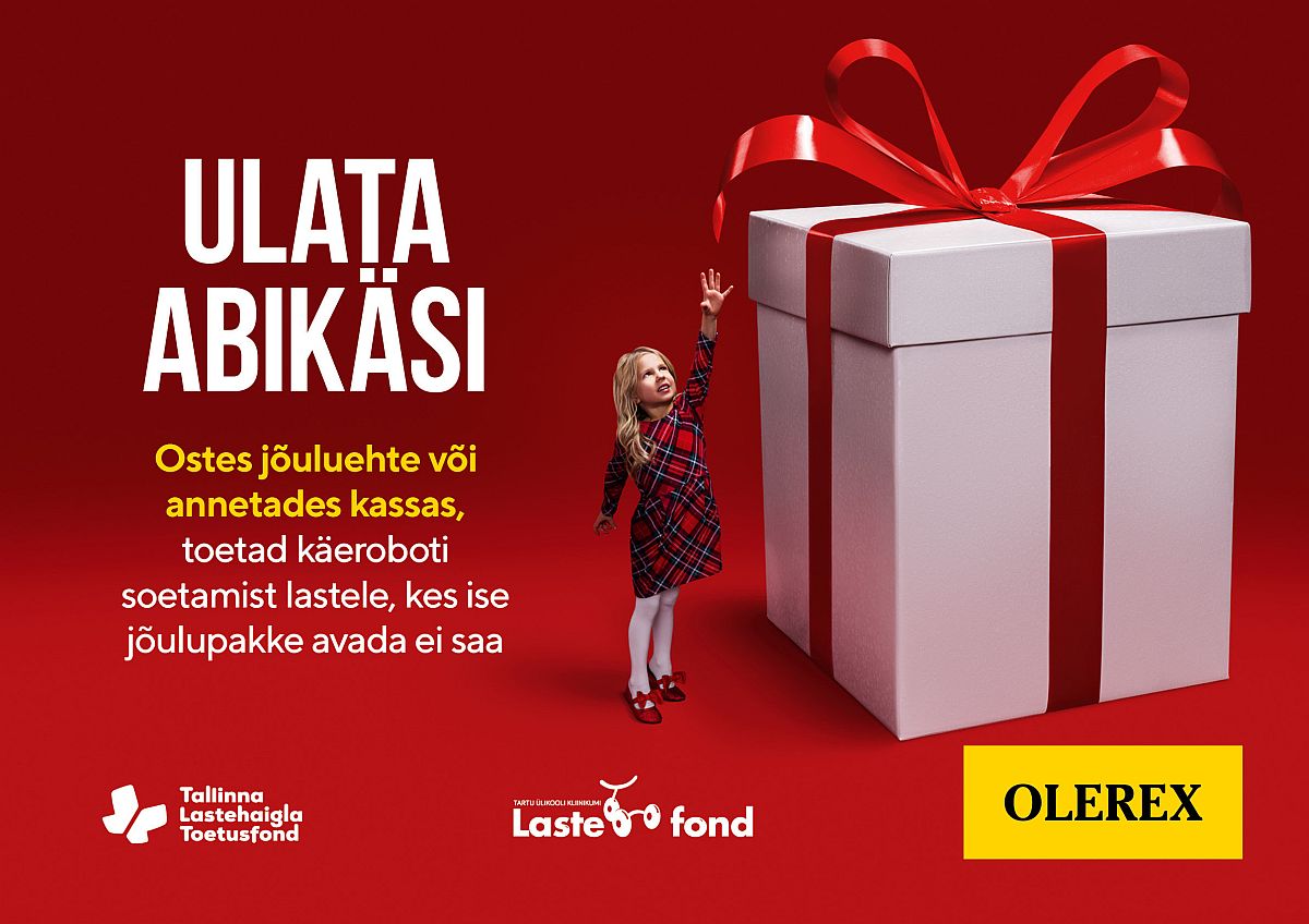 Heategevuskampaaniaga „Ulata abikäsi“ kogutakse raha käerobotite ostmiseks lastehaiglatele
